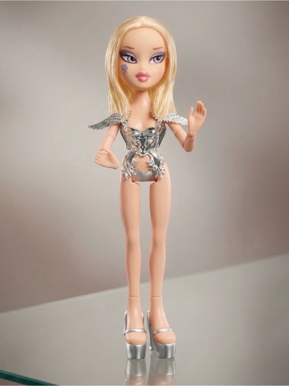 Silver Fashion Doll with Blonde Hair - Bratz Style